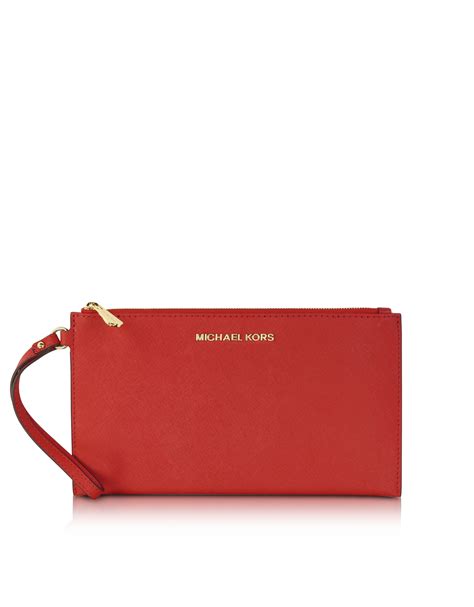 michael kors red clutch